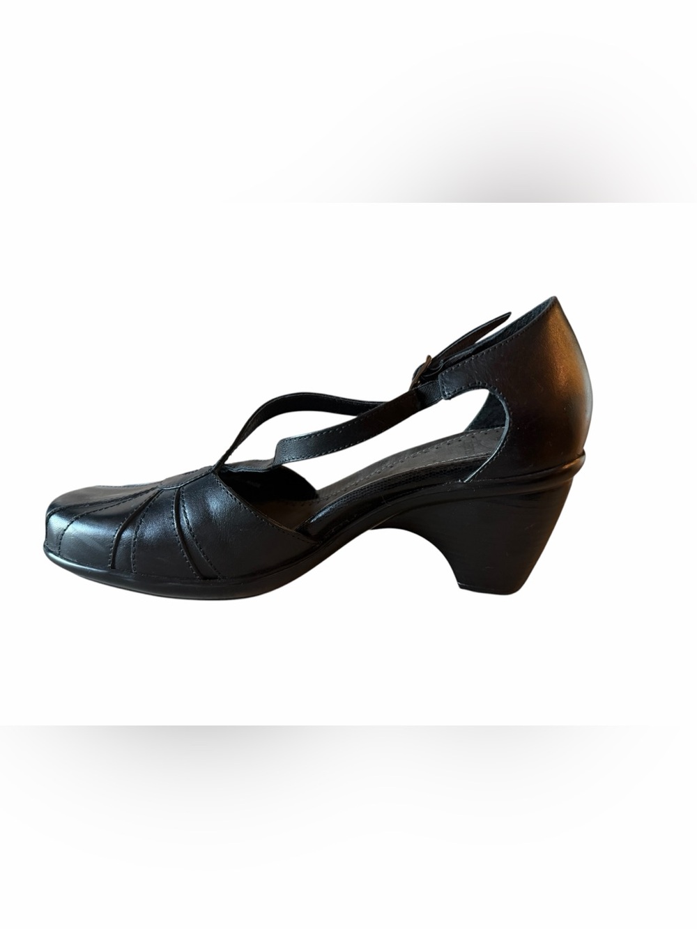 Dansko Black Leather Heels Size 7.5 Timeless - Picture 3 of 11